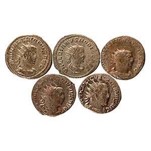 Ancient Roman Imperial Coins - Mixed Billon AR Antoninianus Group [5]