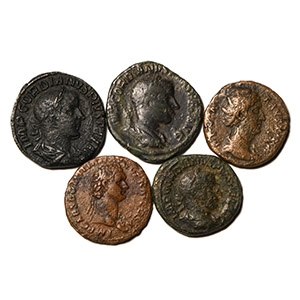 Ancient Roman Imperial Coins - Mixed Domitian to Gordian III AE Ases and Sestertii Group [5]
