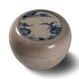 Vietnamese Hoi An Blue and White Shipwreck Lidded Pot