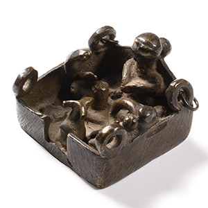 Indian Bronze Hanging Animal Diorama