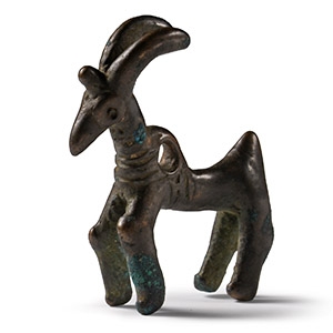 Luristan Bronze Ibex Amulet