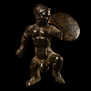 Roman Bronze Figure of a Grotesque Warrior