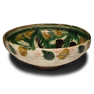 Byzantine Green Glazed Sgraffito-Ware Bowl