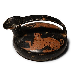 Apulian Red-Figure Askos with Panthers