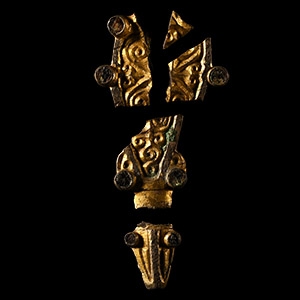 Merovingian Gilt Bronze Brooch Fragments