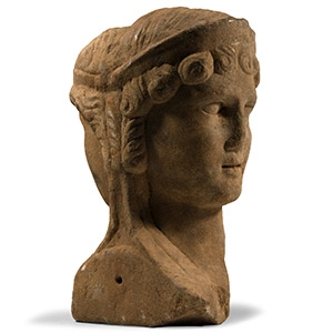 Roman Marble Janiform Herm Head of Ariadne and a Maenad