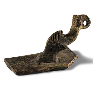 Roman Bronze Mount with Dolphin