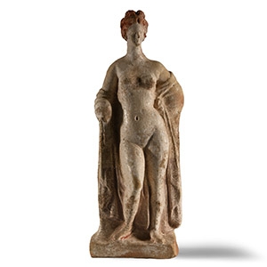 Hellenistic Painted Terracotta Figure of Aphrodite