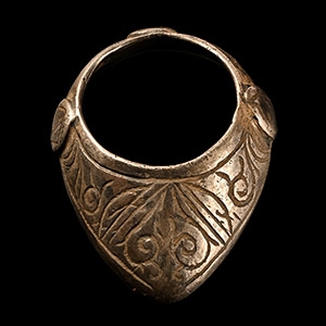 Medieval Silver Archers Thumb Ring
