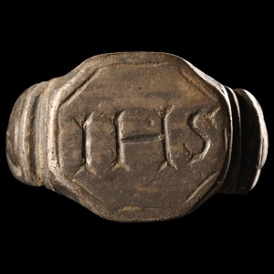 Post Medieval Silver Ring with IHS