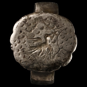 Medieval Silver Ring with Bird