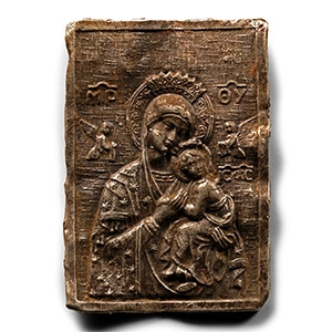 Silver Bookplate with Mary and Child
