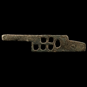 Roman Bronze Padlock Mechanism Plate
