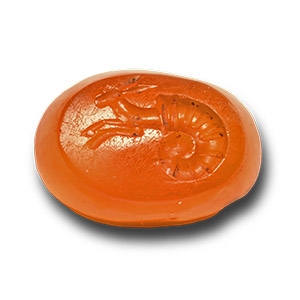 Roman Carnelian Gemstone with Sea Creature
