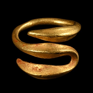 Iron Age Celtic Gold Hair Ring