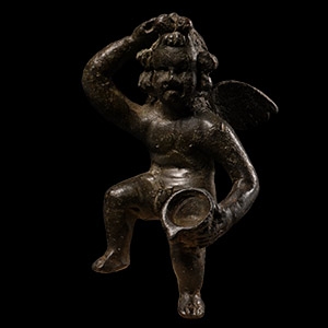 Roman Bronze Statuette of Eros