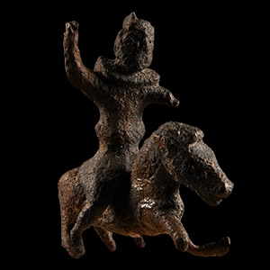 Romano-British Bronze Horse and Celtic Warrior Rider Statuette
