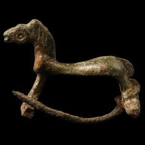 Roman Bronze Horse Brooch