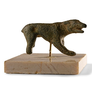 Roman Bronze Hound Statuette