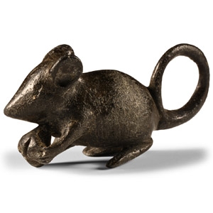 Roman Bronze Mouse Statuette