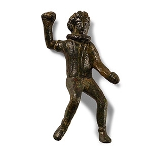 Romano-Celtic Bronze Statuette of a Warrior Wearing Torc