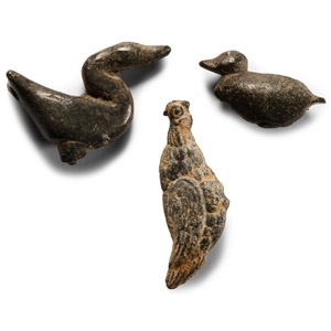 Roman Bronze Bird Statuette Group