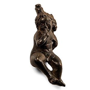 Roman Bronze Harpokrates-Eros Statuette