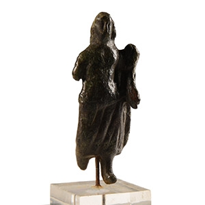 Roman Bronze Fortuna Statuette