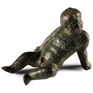 Roman Bronze Putto Statuette