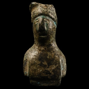 Roman Bronze Statuette Bust of Demeter