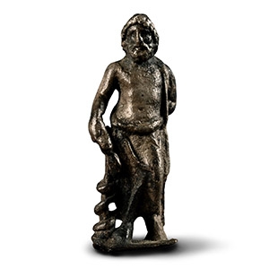 Roman Silver Statuette of Aesculapius