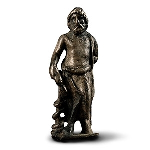 Roman Silver Statuette of Aesculapius God of Medicine and Healing