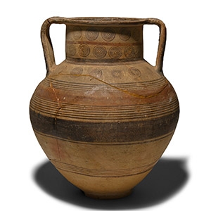 Large Cypriot Bichrome Ware Pottery Amphora