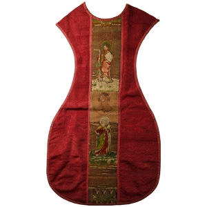 Medieval Embroidered Figural Panel