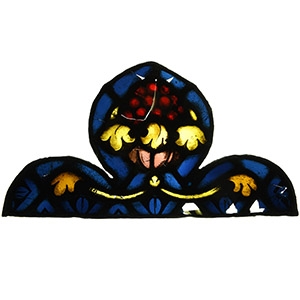 Medieval Stained Glass Trefoil