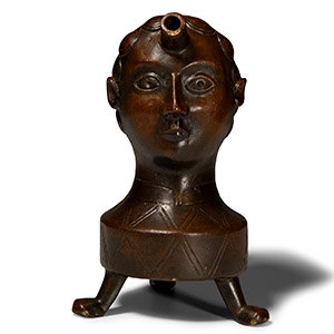 Medieval Bronze Aquamanile of a Male Bust