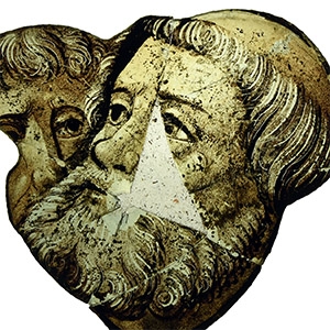 Medieval Stained Glass Panel of Saint Peter