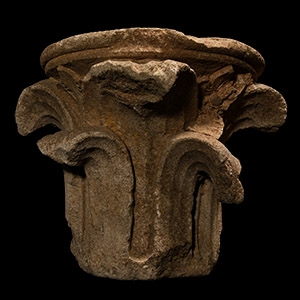 Medieval Floral Limestone Capital