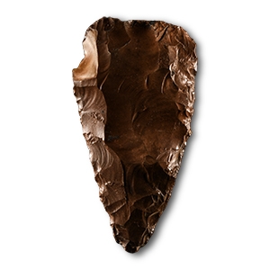 Stone Age Classic Teardrop-Shaped Knapped Flint Handaxe