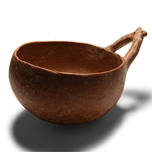 Cypriot Wishbone Redware Dipper Cup