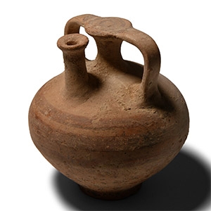 Cypro-Mycenaean Bichrome Stirrup Vessel