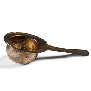 Roman Silver Wine Strainer