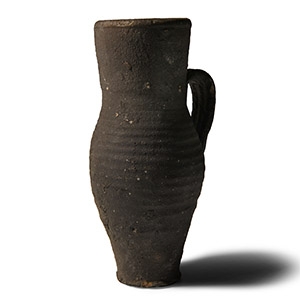Roman Ribbed Greyware Jug