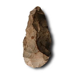 Stone Age Cissbury Ring Knapped Flint Handaxe