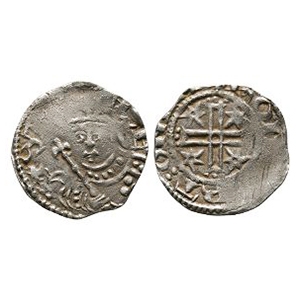Norman Coins - King Stephen - Hastings(?) / Rodbert - Voided Cross and Stars AR Penny