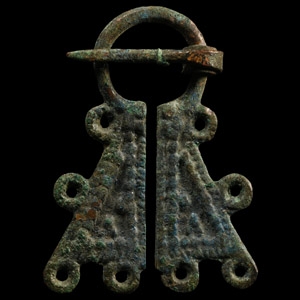 Viking Inspired Bronze Omega Penannular Brooch