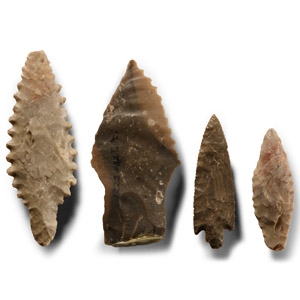 Pre-Columbian Serrated Stone Arrowhead Collection