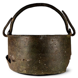 Anglo-Saxon Bronze Bucket with Hunting Scenes