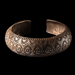 Viking Age Decorated Silver Bracelet