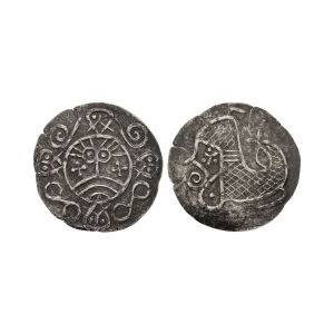 Viking Age Denmark - Godfred - Head and Deer Type AR Viking Penny